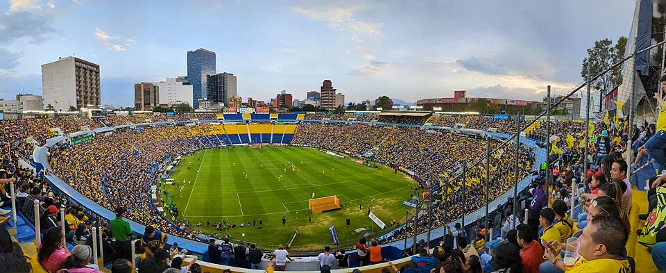 Estadio de la Ciudad de los Deportes (Banorte) in Mexico City during a professional match—same venue complex Cruz Azul uses for Liga MX home fixtures