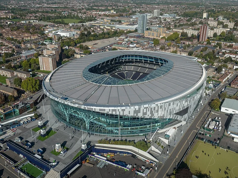 Tottenham Hotspur Stadium exterior, London, England