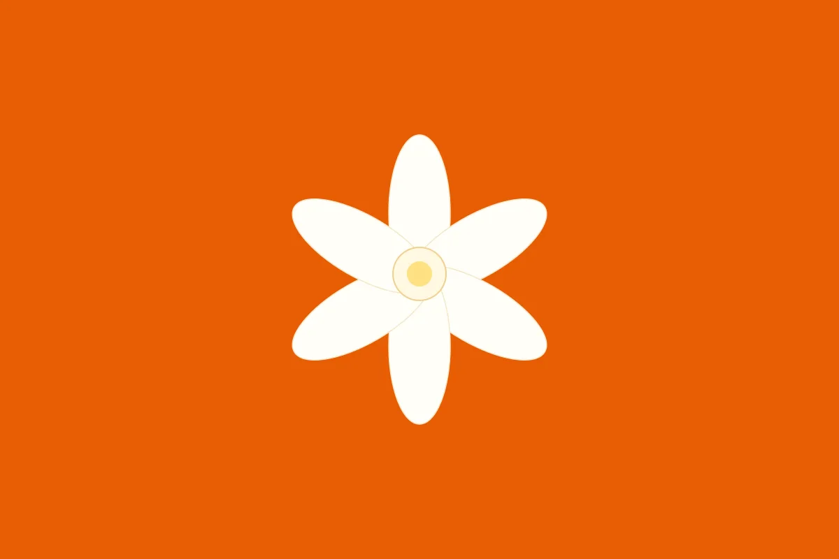 Saffron field with a stylised white lotus motif — hero for the West Bengal 2026 assembly election story